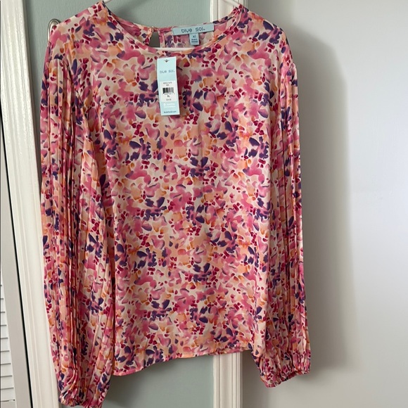 Chic Soul Multicolor Abstract Blouse - Picture 1 of 4